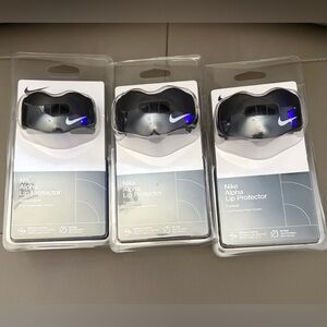 BNWT LOT OF THREE (3) NIKE ALPHA LIP PROTECTOR MOUTH GUARD BLACK